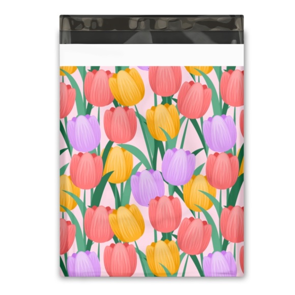 ( Last 3 ) 50 10X13 Tulip Flower Poly Mailers PRICE IS FIRM CLEARANCE - Picture 4 of 6